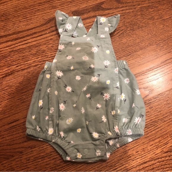 NEW Angel Dear Corduroy Floral Romper - Picture 2 of 8